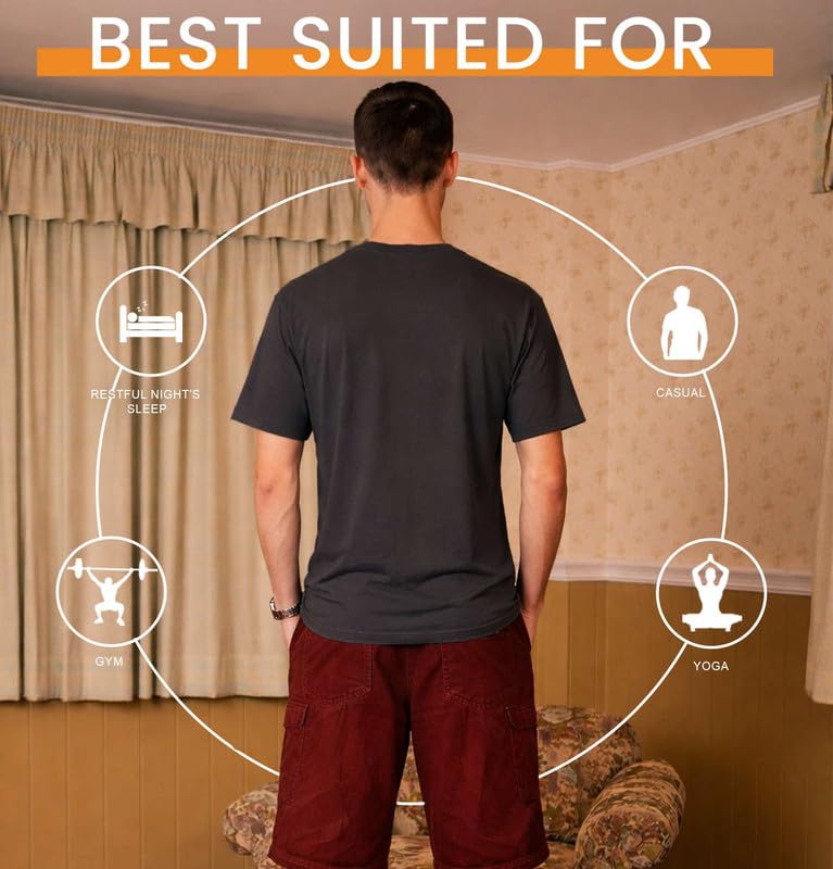 Image of Sleepynuts Men's Regular Fit Round Neck Half Sleeves Solid Casual Wear T-Shirt