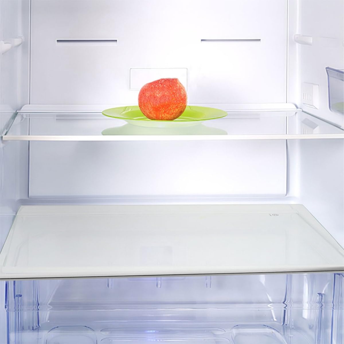 Baluue Mensola in Vetro Temperato per Frigorifero Installazione Semplice e Pulizia Facile, Divisore per Ripiani Interni Adatto a Vari Modelli di Frigo