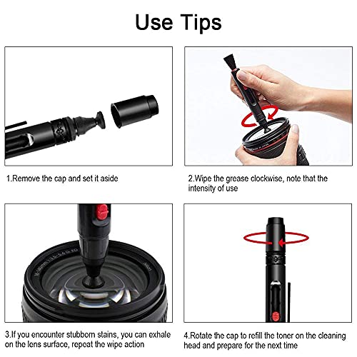 Professional Camera Cleaning Kit Sensor Cleaning Kit with Air Blower Cleaning Swabs Cleaning Pen Cleaning Cloth for Most Camera Mobile Phone Laptop - Image 6