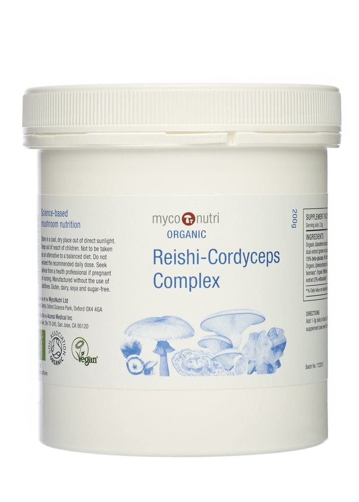 MyconutriOrganic Reishi Cordyceps Complex Mushroom Powder 200g