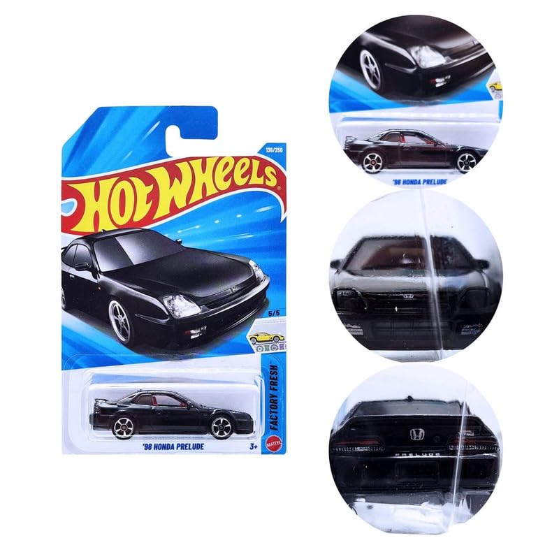 Image of Hot Wheels 98 Honda Prelude Factory Fresh Ages 3 and Up 136 /250 (Black)