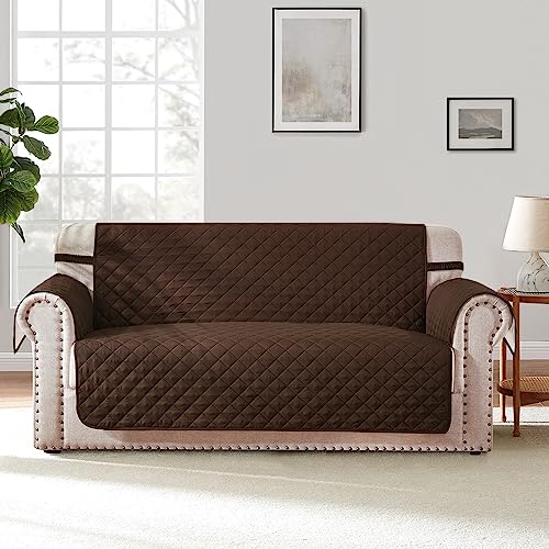 Washable Reversible Loveseat Cover for Pet-Friendly Sofas