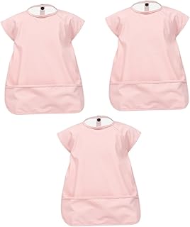 Amosfun 3 Peças Babador Para Comer Bebê Menino Babador Babador Para Crianças Aventais De Pintura Artística Babador Para Alimentação De Bebê Babador Para Pintura De Crianças Babador Para