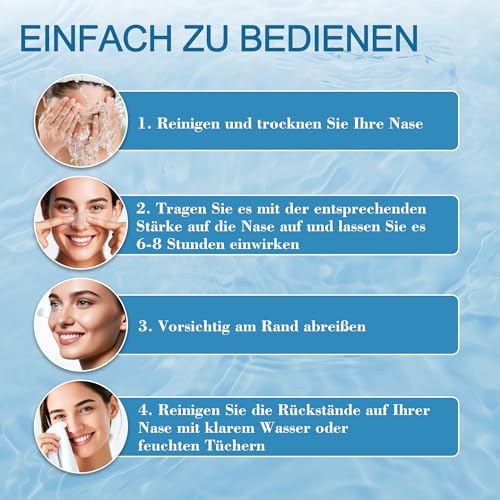 Mitesserentferner Strips – Mitesser Entfernen, Hydrokolloid-Mitesser Nase Entfernen Öffnen und Verkleinern der Poren, Absorbieren Öl und Entfernen Akne, Für Alle Hauttypen (10PCS)