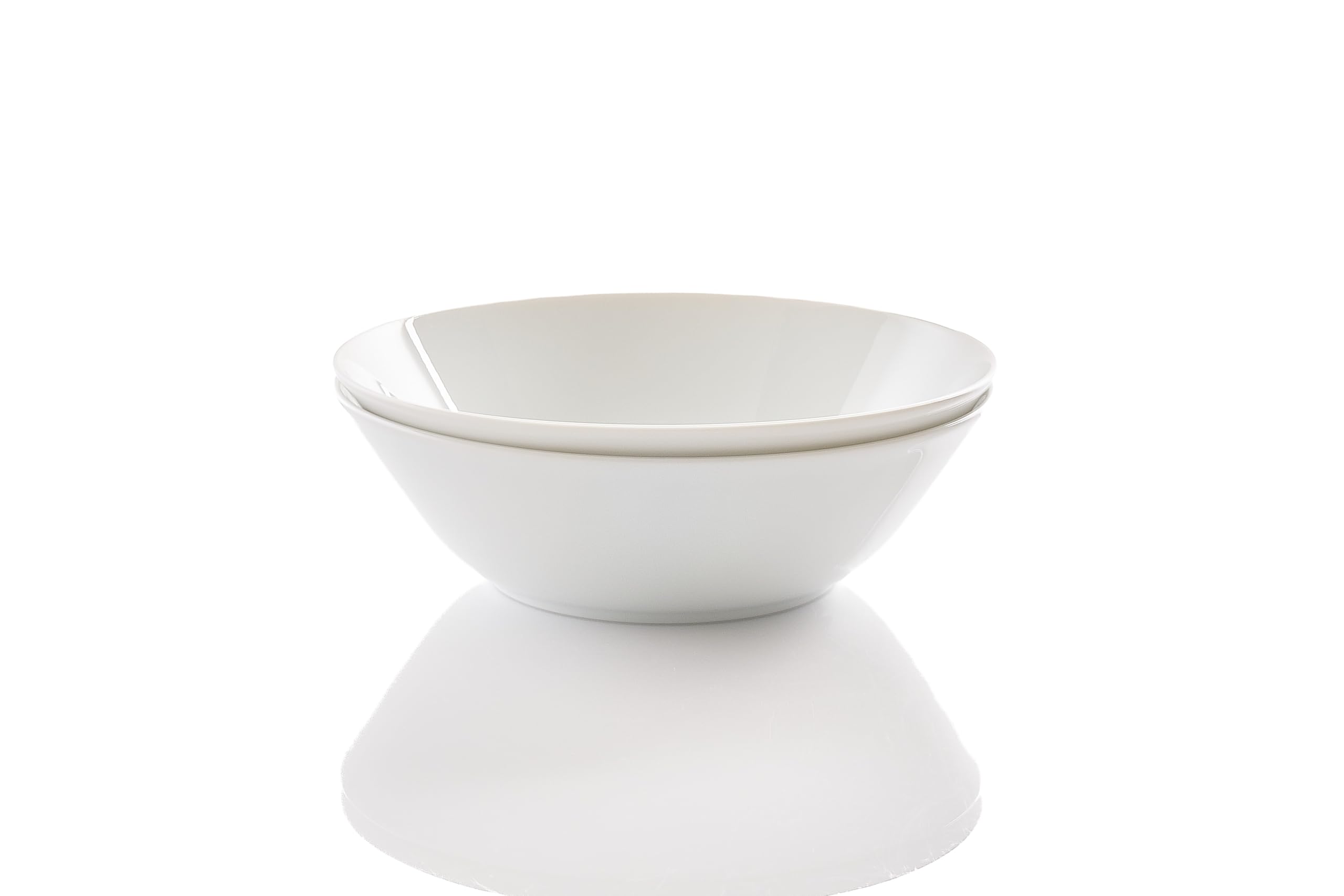 Heike Weiss Schalen 22,5cm Set 2-teilig, Servier-,Beilagenschalen Porzellan | klassische Servierschalen, für alle Arten von Beilagen auf dem gedeckten Tisch, formschön, langlebig und wiederverwendbar
