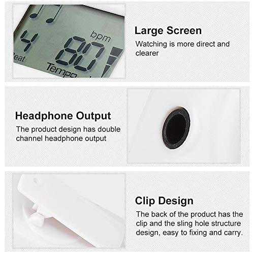 DEWIN Mini Tempo Metronome, Digital Beat Tap pour M50 Metronome Clip Instruments de musique pour Piano Violon Guitar… - Les Beatles, Paul McCartney, John Lennon, RIngo Starr, George Harrison DEWIN Mini Tempo Metronome, Digital Beat Tap pour M50 Metronome Clip Instruments de musique pour Piano Violon Guitar… – Image 5