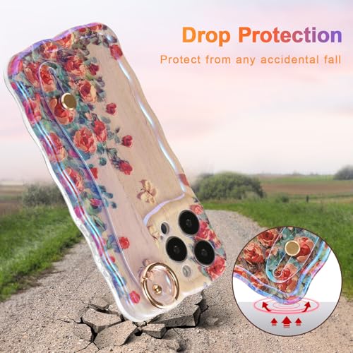 Coque fleur iPhone 16 Pro Max beige pour femme active - 6