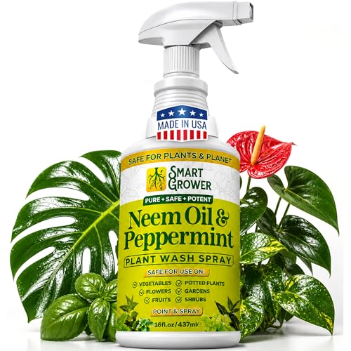 Neem Oil Spray for Plants with Peppermint Oil, Natural Plant Wash Made for Indoor and Outdoor Plants...