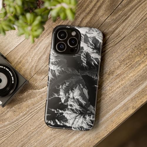 Coque iPhone 16 Pro Max rigide brillante au design montagne premium