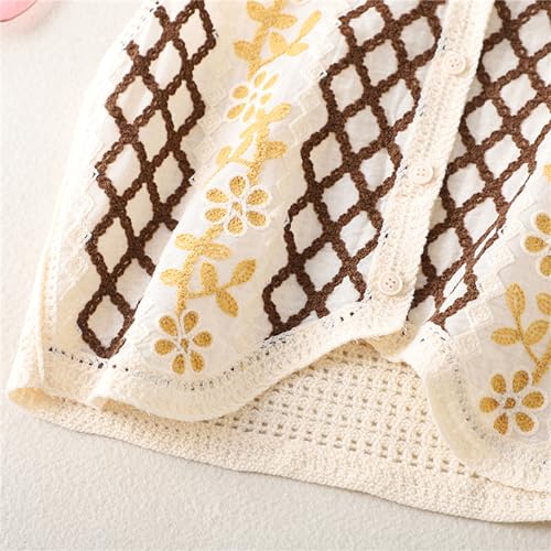Image of Women Vest, Women Crochet Knit Diamond Sweater Vest Button Up Crop Cardigan Waistcoat