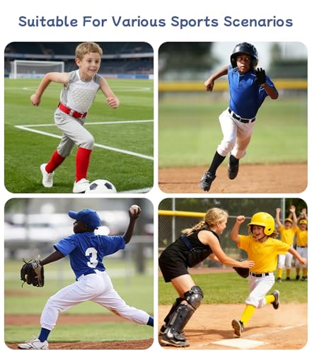 Image of QBK Toddler Baseball Socks & Belt Combo Set for Kids 2-16Y Tee Ball Socks