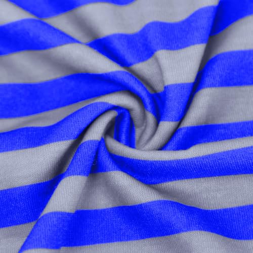 Girls Summer Tops Striped Print Color Block T-Shirts Casual Crewneck Short Sleeve Blouses 2025 Loose Fit Blouse Top2