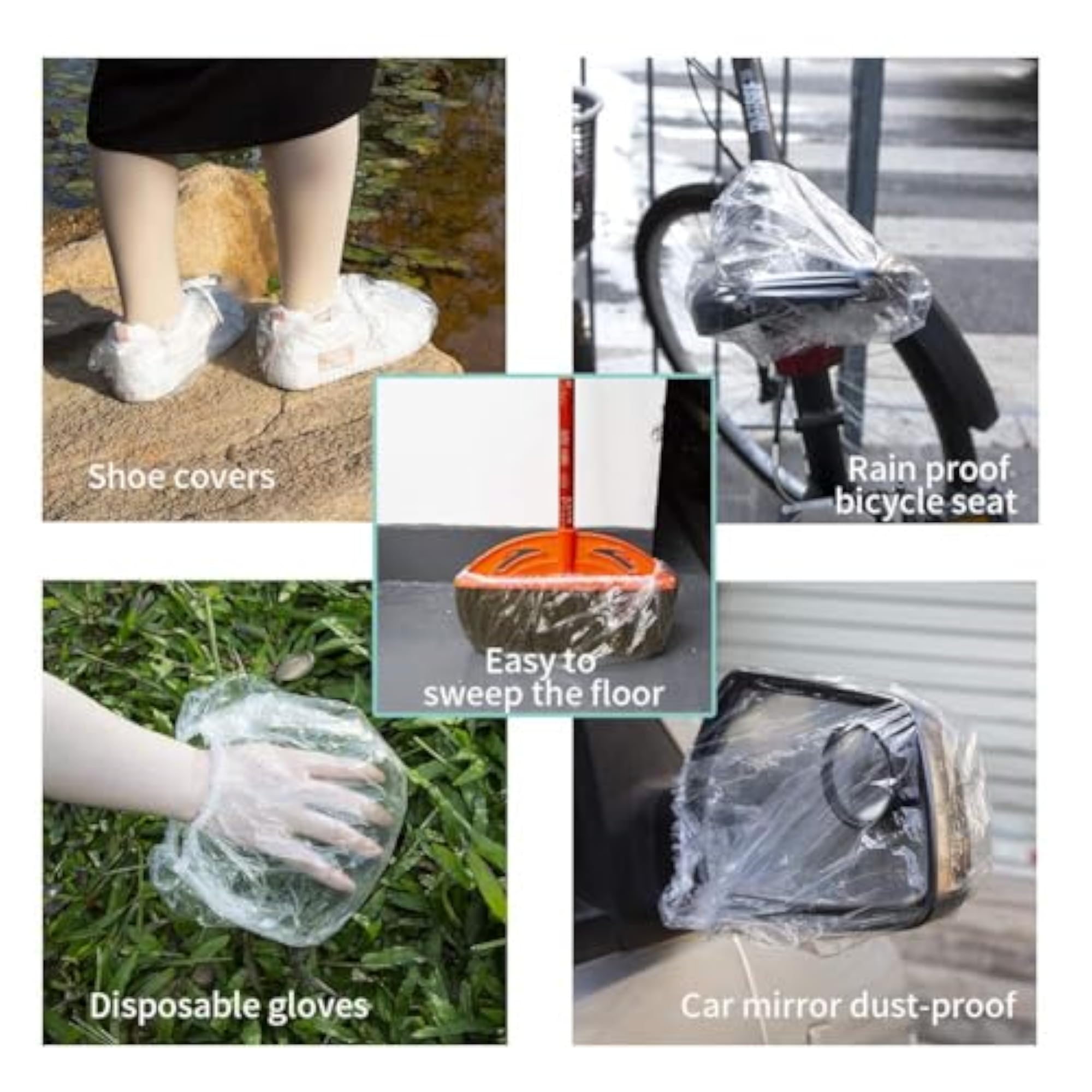 Large Disposable Waterproof Shower Caps, 12 Pack for Women