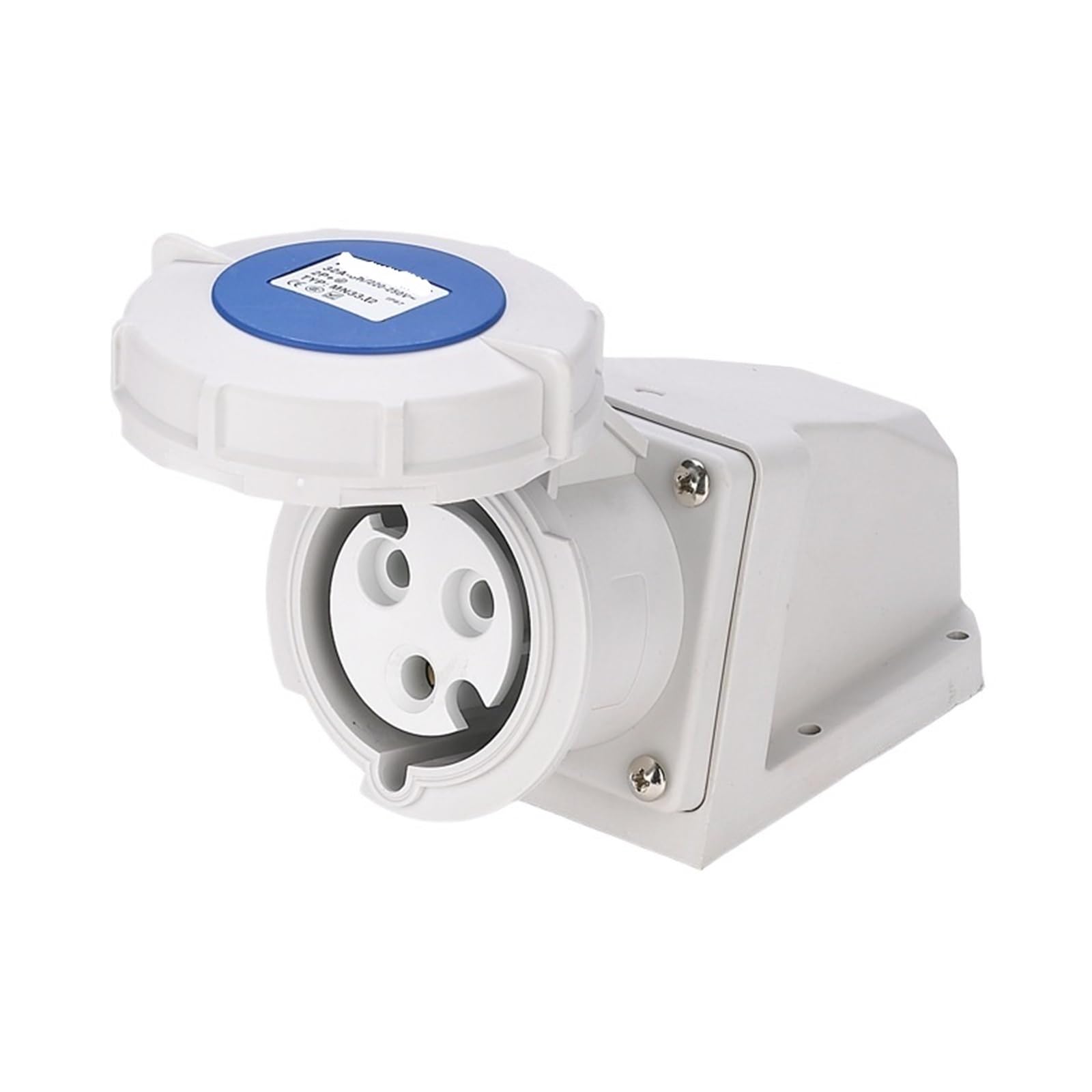 16A Waterproof Surface-Mounted Socket MN1312 3P+PE IP67 Industrial