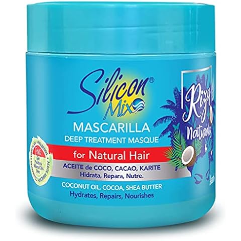 Silicon Mix Rizos Natural Hair Mask for Natural Wavy and Curly Hair 478 g - Intensive Moisturising Hair Mask Cover