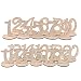 eZAKKA Wooden Table Number 1-20 Wood Wedding Table Numbers with Holder Base for Wedding Party Home Decoration Vintage Birthday Event Banquet Anniversary Decor Catering Reception