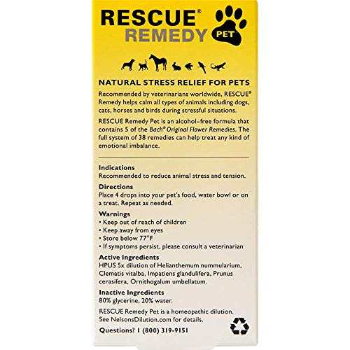 Bach-RESCUE-Remedy-PET-Dropper-20mL-Natural-Stress-Relief-Calming-for-Dogs-Cats-Other-Pets-Homeopathic-Flower-Essence-Thunder-Fireworks-Travel-Separation-Sedative-Free Bach RESCUE Remedy PET Dropper 20mL Natural Stress Relief Calming for Dogs Cats Other Pets Homeopathic Flower Essence Thunder Fireworks Travel Separation Sedative Free