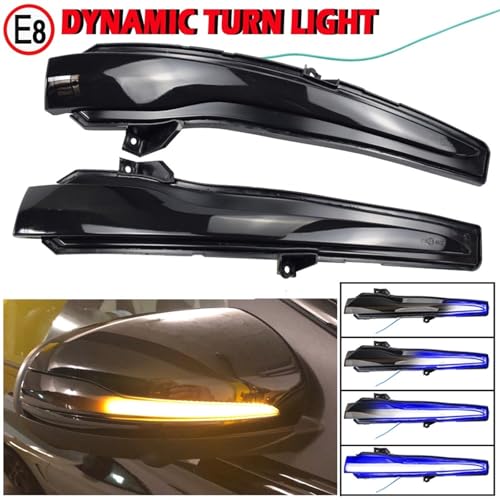 Intermitentes dinámicos Benz clase C E S GLC luz retrovisor LED azul amarillo 3
