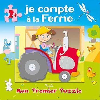 Paperback Mon premier puzzle je compte à la ferme Book