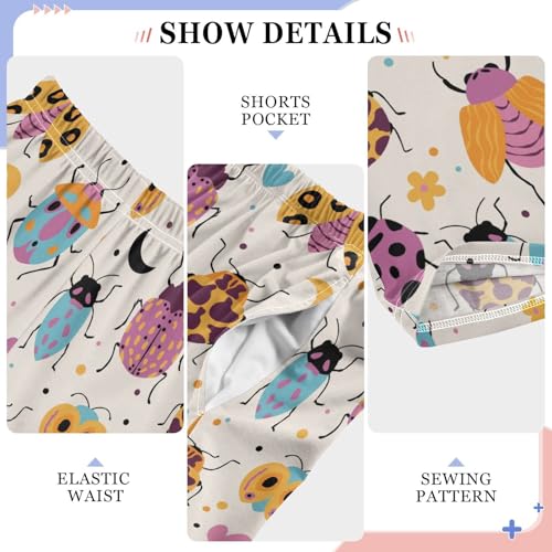 ZZXXB Lovely Cicada Boys Long Pants Soft Trousers Elastic Waist Kids Lounge Bottoms with Pockets S-XL4