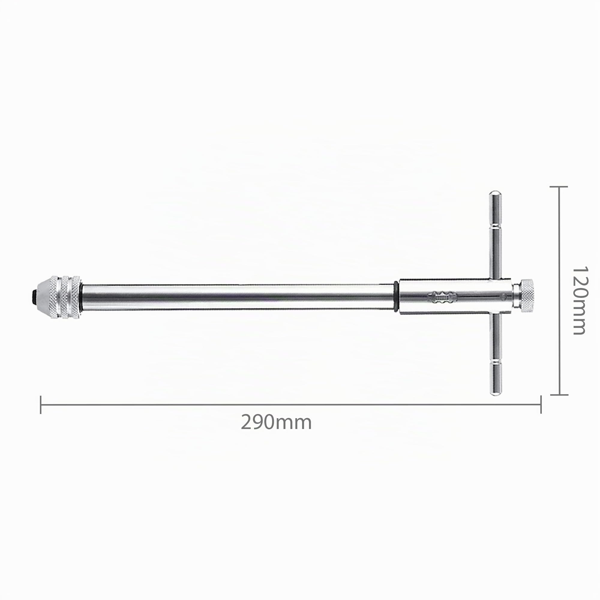 Rallonge de taraud, porte-outil avec poignée coulissante, pour taraud, longueur : M5 à M12, porte-outils avec poignée coulissante, pour taraud (argenté)