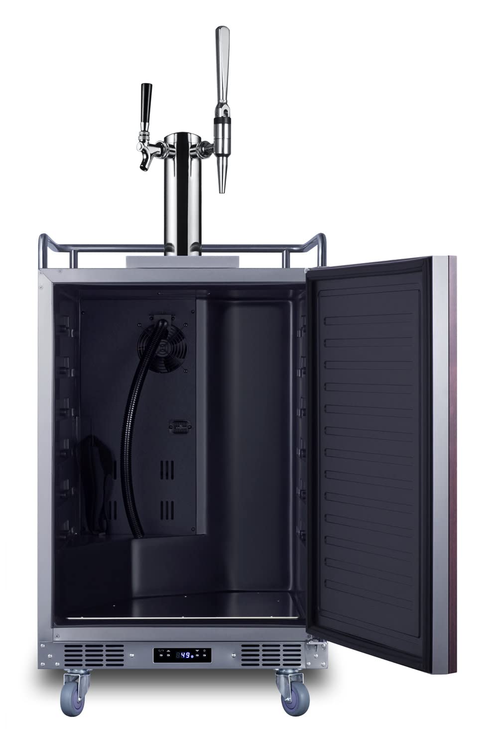 Summit Appliance Sbc682pnrcmtwin Panel Ready 24" Wide Built-In Cold Brew/Nitro Coffee Kegerator, Panel Not Included, 5.6 Cu.Ft. Interior, Dispenses Both Flat And Nitro Coffee, Dual Tap System on Fridge.com - View 5