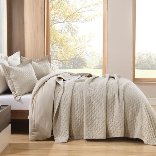 Grassix Linen/Cotton Quilt Set King 3-Piece