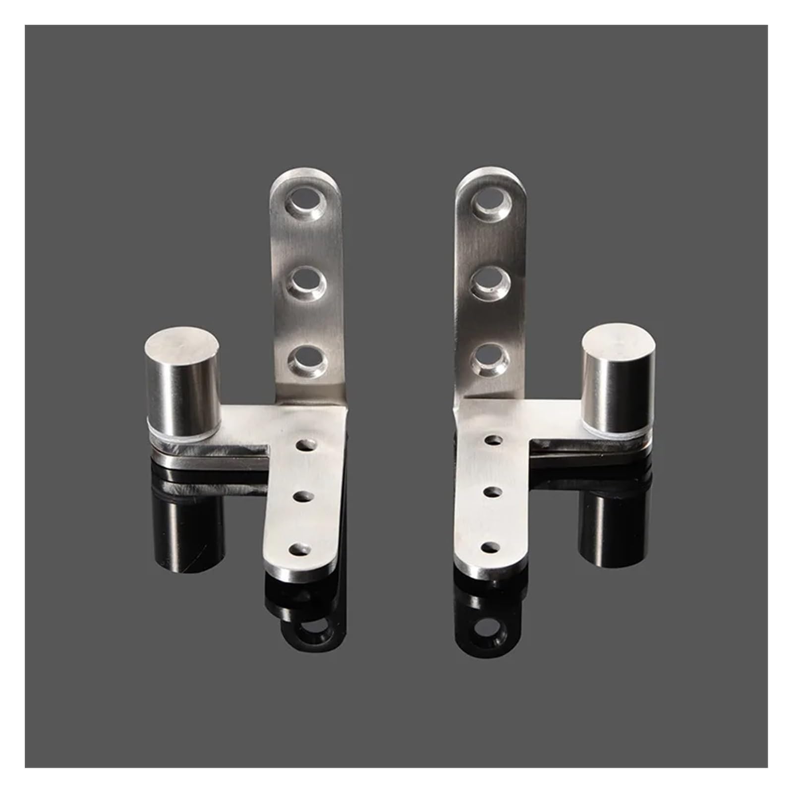 Bisagras, Bisagras de puerta giratorias de acero inoxidable Página Oculta Bisagra pivotante de alta resistencia Puertas Pestillos Bisagra ajustable hacia arriba y hacia abajo Muebles(80x50x5mm)
