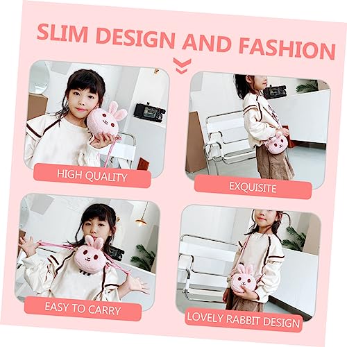 Adorable Cartoon Bunny Purse Mini Coin Storage Pouch for Cute Crossbody Bag for Little for Storing Wallets Cards and Items Pink4