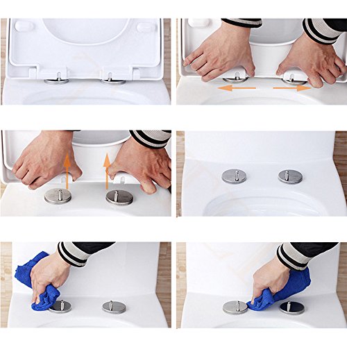 2 Pezzi WC Cerniere, Vite di Fissaggio e Dadi