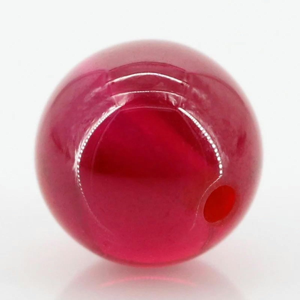 Perles rondes en rubis, boules d'insertion de perles, paquet de 10, 4 à 16 mm, corindon synthétique, quartz rouge avec trou pour la fabrication de bijoux, rubis, 5 mm, 10 pièces