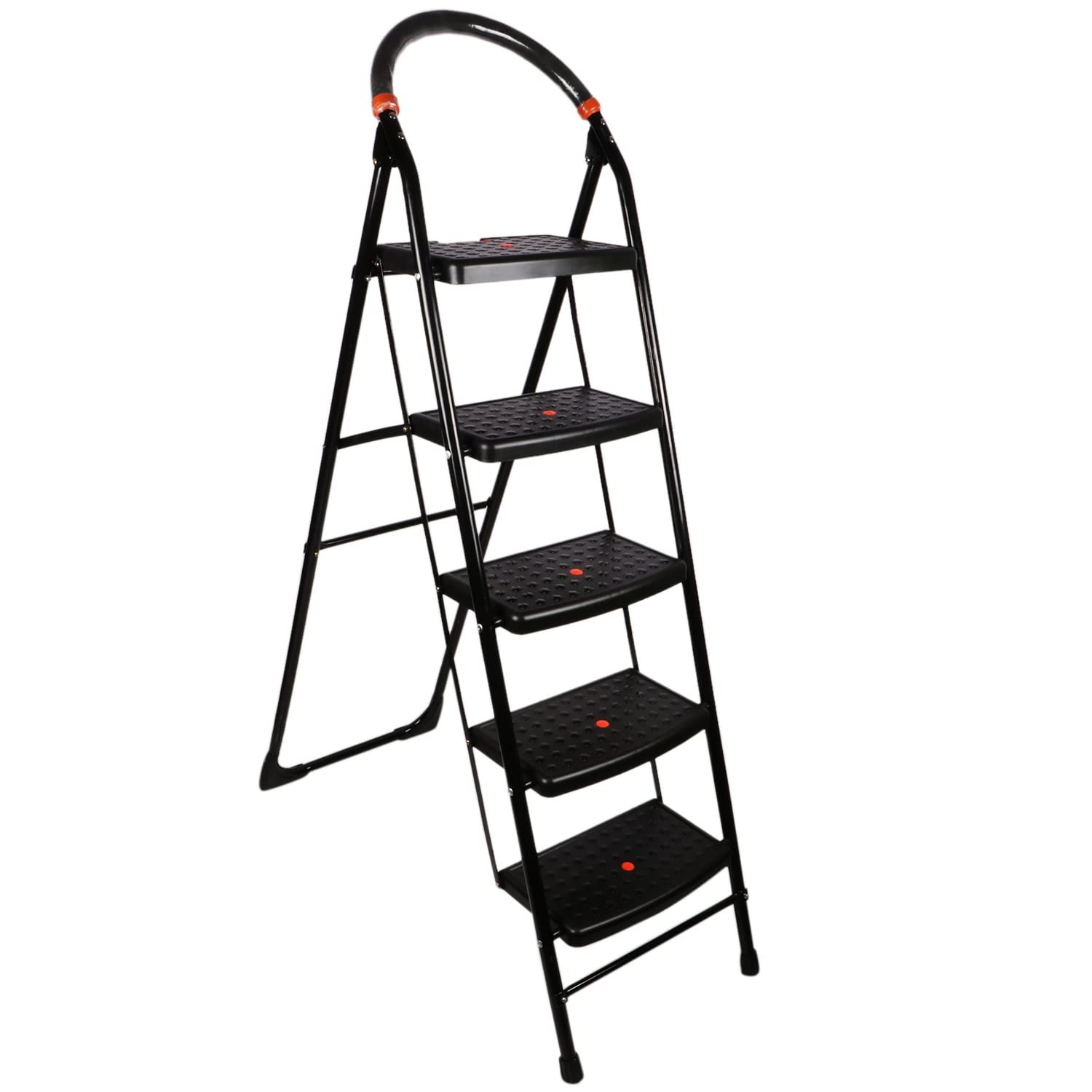 BRANCO Heavy Duty Folding Alloy Steel Ladder | Wide Steps | Space-Saving Design | Comfortable and Safe Climb | Milano 5 Steps | (5 Years Warranty)- Foldable Ladder (B0788LV3WK) Amazon Price History, Amazon Price Tracker