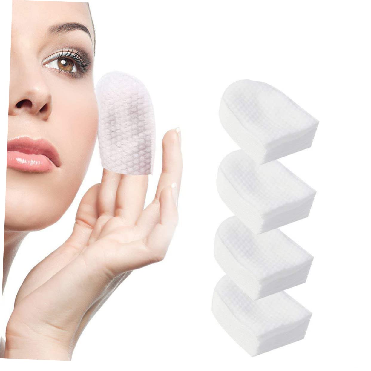 DOITOOL 240pcs U-shaped Pocket Facial Cotton Pads for Makeup Removal Skin Care More Lightweight Cosmetic Pad with Storage Box for Women - Image 3