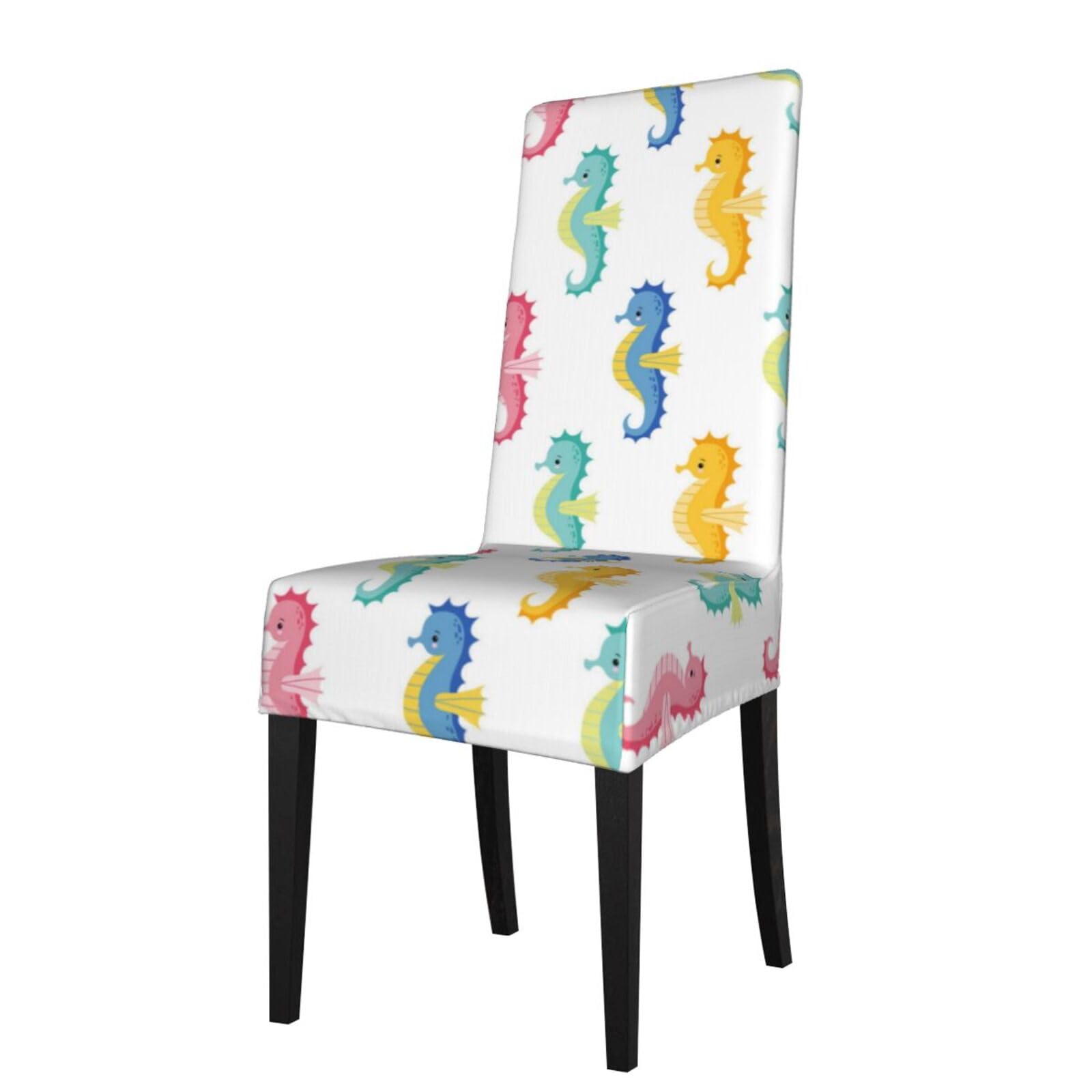 Lkymoh As Picture Seahorse, Chair Covers Stretch Chair Slipcovers For Dining Room, For Party Pet Protection Universal Fit Soft Polyester