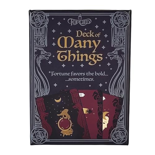 Forged Dice Co. Deck of Many Things - Premium RPG Playing Cards with Unique Art Illustrations - Compatible with Dungeons and Dragons Board Game D&D 5e DND Accessories
