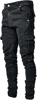 Men's Slim Fit Stretch Jeans Ripped Skinny Jeans for Men, Distressed Str...