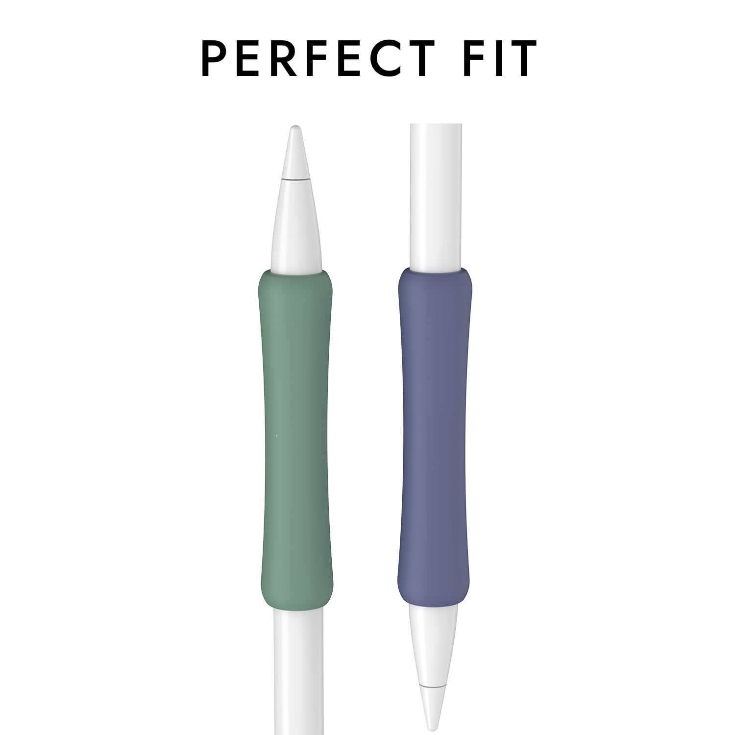 Silikonowy uchwyt kompatybilny z Apple Pencil 1. generacji, Apple Pencil 2. generacji, Apple Pencil Pro i Apple Pencil USB-C ergonomiczny uchwyt (biały/ciemnozielony/ciemnoniebieski/czarny)