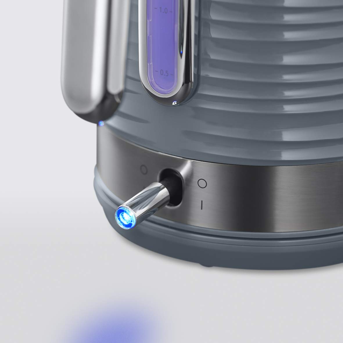 Russell Hobbs Tostadora Inspire 2 Ranuras, Plástico Texturizado, Gris 24373-56 + Hervidor de Agua Eléctrico Inspire 24363-70 + Cafetera de Goteo Inspire 24393-56