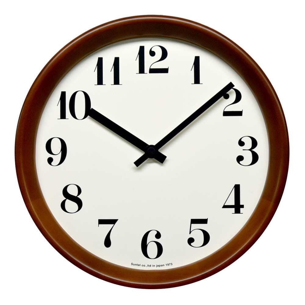 Amazon.co.jp: 日本製 さんてる 電波掛け時計 ブラウン SR13BU