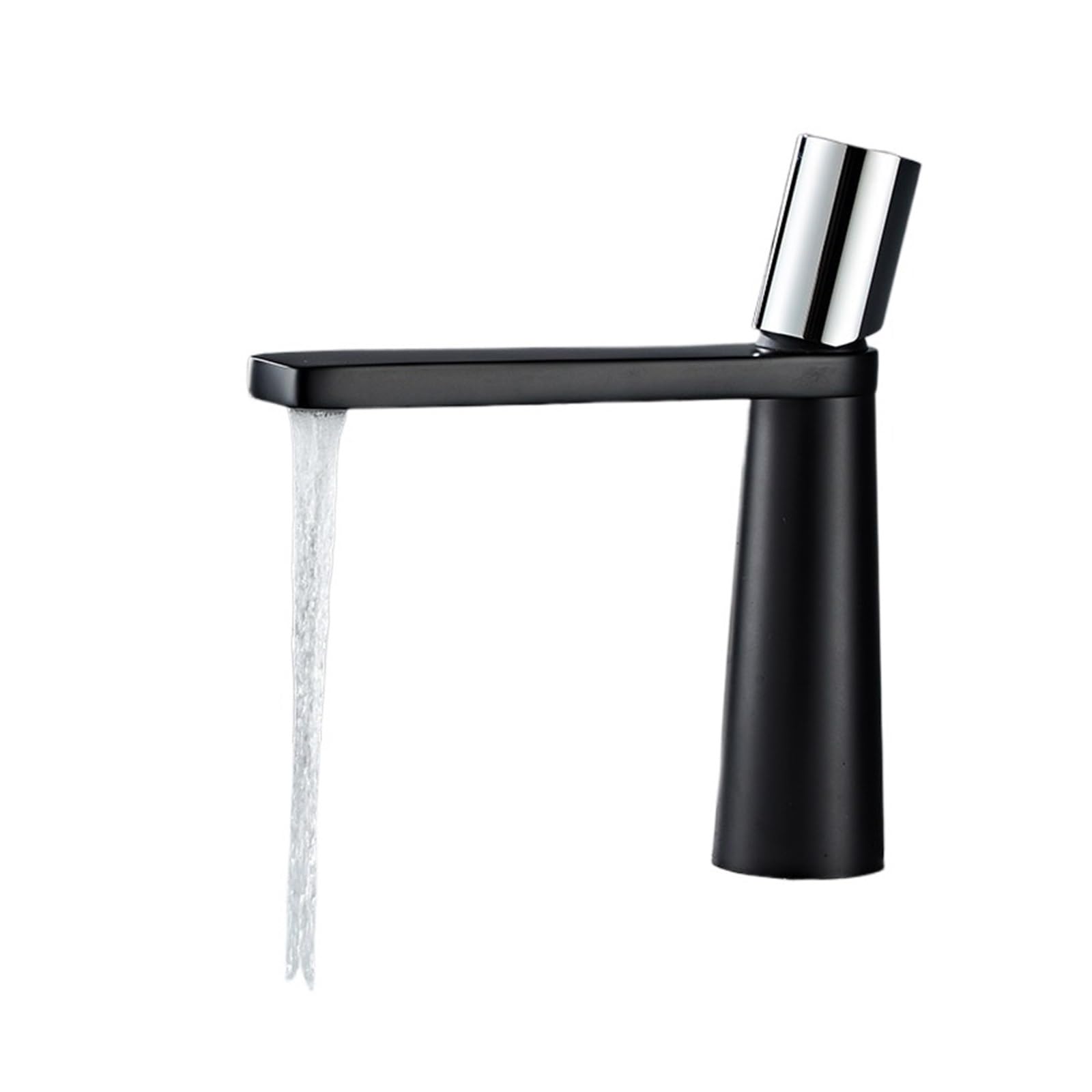 CVFRDD Bathroom Mixer Tap Deck Mount Vanity Faucet, Single Holder Single Hole Faucet, Bathroom Black Washbasin Sink Taps High(SLT184-BS)