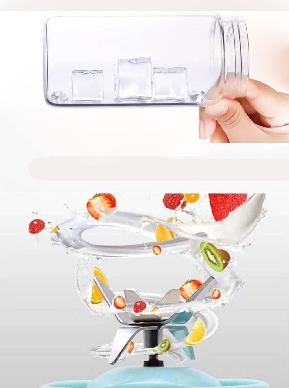 Przenośny blender, osobisty mały blender do koktajli i smoothie, ładowany przez USB, blender do soków do uprawiania sportu, podróży i na świeżym powietrzu (kolor: różowy) (różowy)