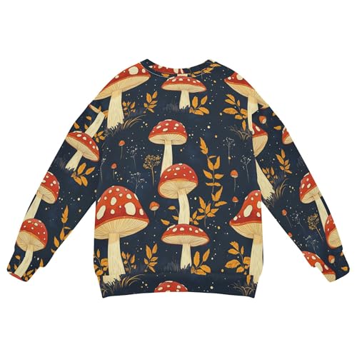 JUNZAN Cartoon Cute Mushrooms Little Kids Sweatshirts Hoodies Long Sleeve Sweatshirts for Boys Camping 4T2