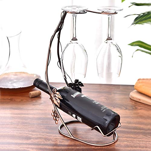 Exquisite Wine Rack Freestanding Bronze Metal Wine Rack miniatura 3