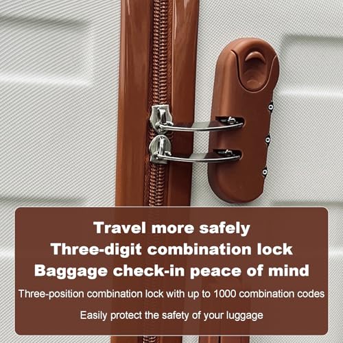 3 Pcs Luggage Suitcase with Different Sizes (20/24/28 Inch) and Large Hard Shell, Suitcase Set with Spinner Wheels & TSA Lock, Travel Luggage Set for Business Trips3