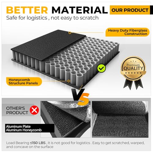 Image of Auto Dynasty Low Profile FRP Tonneau Cover for 2019-2025 Ram 1500 5.7ft | FRP Hard Tri-Fold Truck Bed Tonneau Cover Compatible with 19-25 Ram 1500 5.7ft Without Rambox & Bed Rail Storage