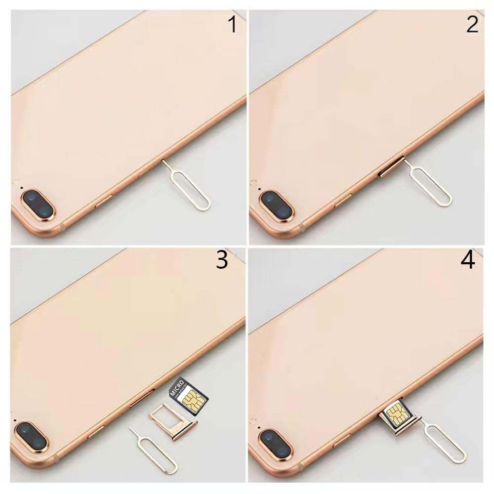 Kit De 6 Sets Adaptadores SIM 4 En 1 Con Pin De Expulsión - Compatible Con Nano, Micro Y SIM Estándar Para Apple/Android