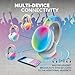 Brookstone Wireless Silent Disco Headphones, Multicolor LED Lights, Bluetooth 5.0, Up to 10 Hours of Playtime, 4 Pack