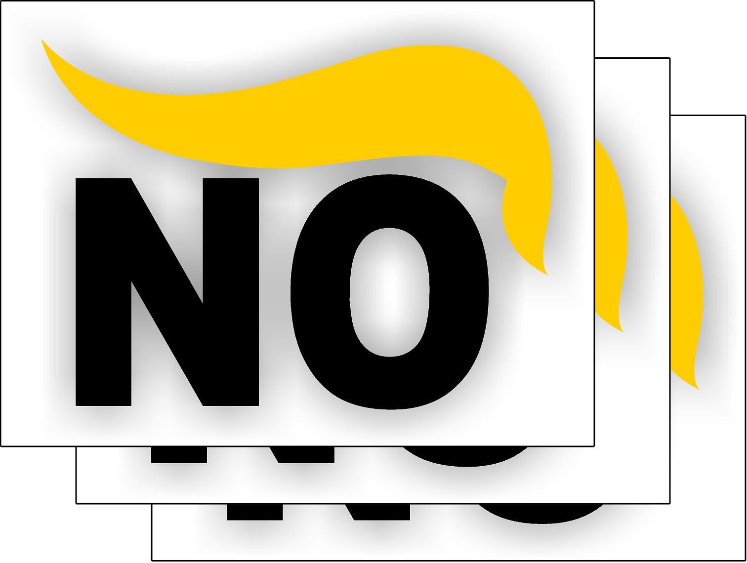 No Trump Anti-Trump - Bumper Magnet, Share w/ Family & Friends - Political Magnet for Car, Refrigerator, Locker, Whiteboard, Office, Magnetic Sign for Vehicle, Fridge, Decor, Gift - 4