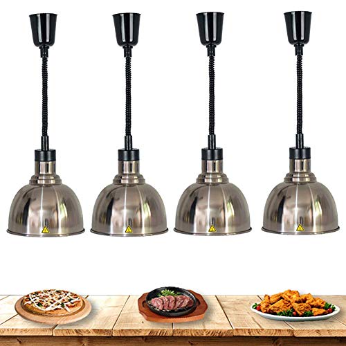Preisvergleich Produktbild Aprilhp Speisenwärmer für Partys Buffets, Lebensmittel Wärmelampe Küche Lichter Buffet Speisenwärmer Metall Pendelleuchte Vintage Kronleuchter, Restaurant Equipment, 4 Pack