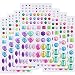 Self-Adhesive Jewels Stickers Crystal Gem Rhinestone, Assorted Size-7 Sheets (Multicolor)